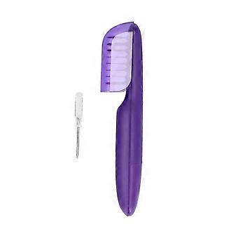 Z7 Electric Detangling Brush Portable Children Adult Wet Dry Hair Detangler Vibrating CombPurple