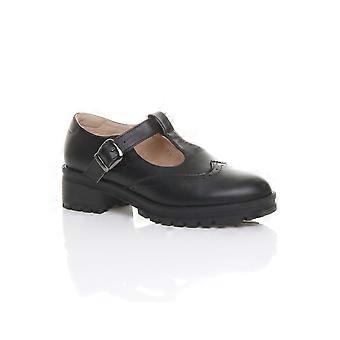 Mid Heel Chunky Brogues Buckled T-Bar Mary Janes
