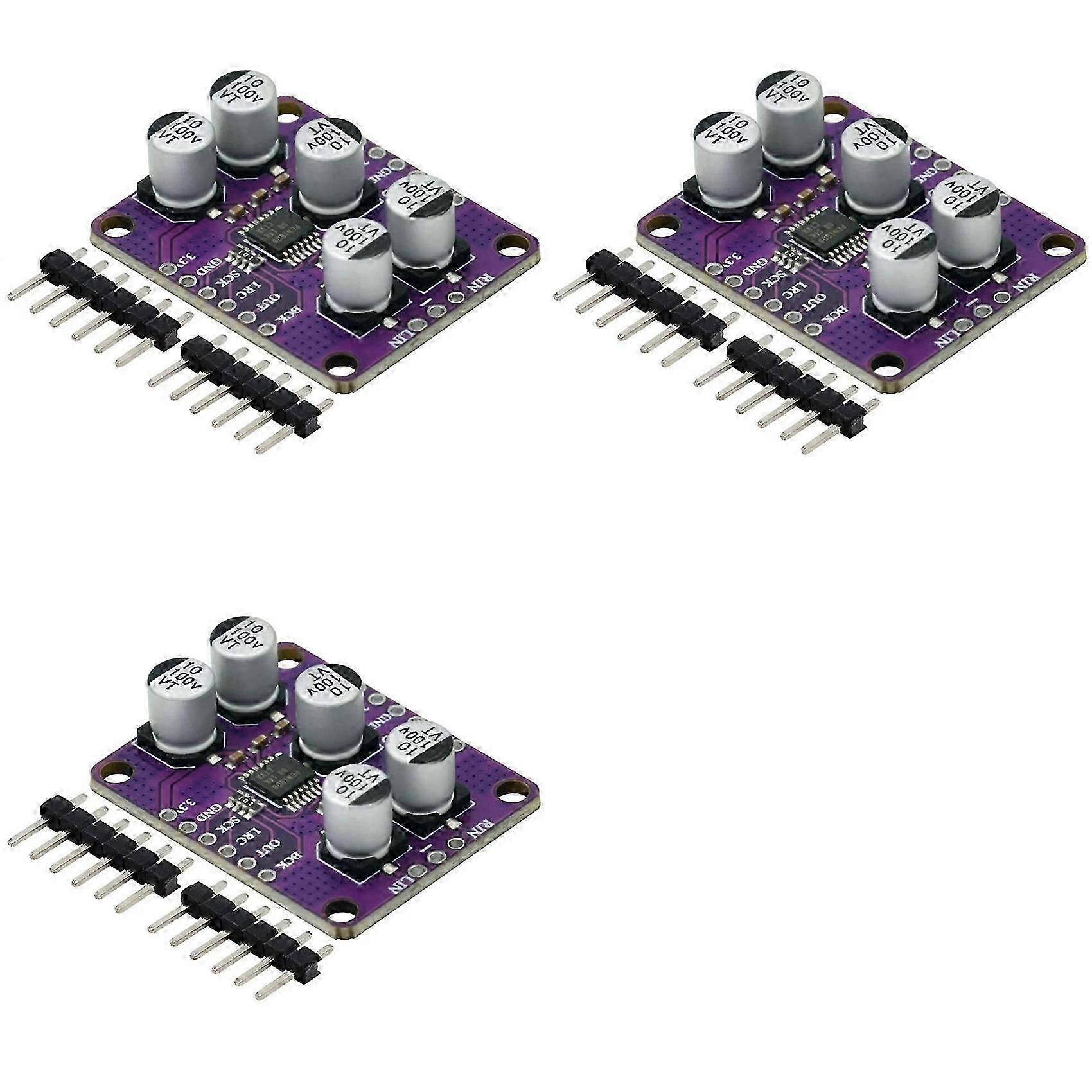 3X PCM1808 105dB SNR Audio Stereo ADC Single-Ended Analog-Input Decoder 24bit Amplifier Board Player Module