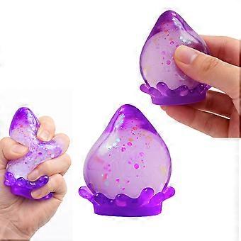 Brinquedo Sensorial AMZ Dreamy Falling Leaves (Roxo) em TPR em Formato de Gota d'Água, Base Removível para Brincar, Estimula a Ponta dos Dedos e Reduz o Estresse - Pequeno Brinquedo