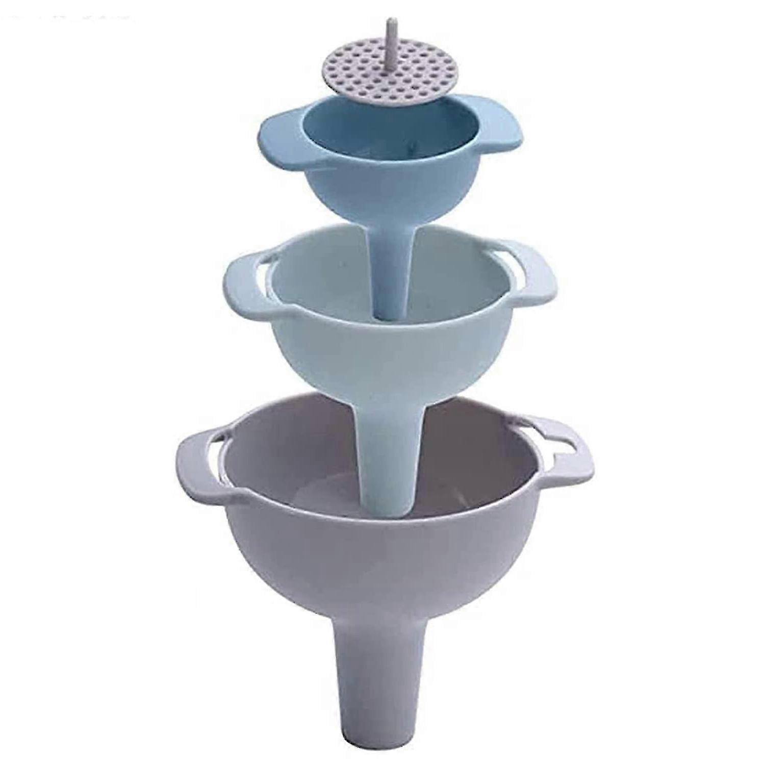 4Pcs Multifunction Plastic Kitchen Funnel Set
