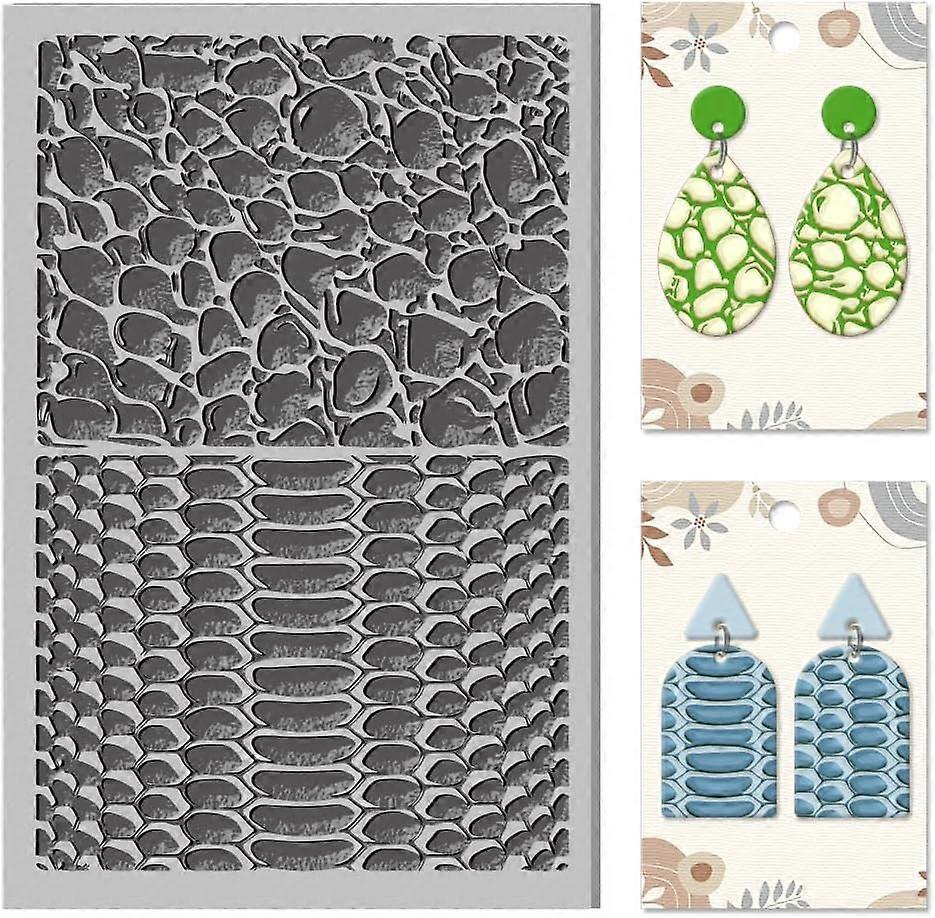 Python Pattern Clay Textured Mat Embroidery Pattern DIY Texture Tools for Clay Pottery Earring Jewelry Making Stamp Engraving