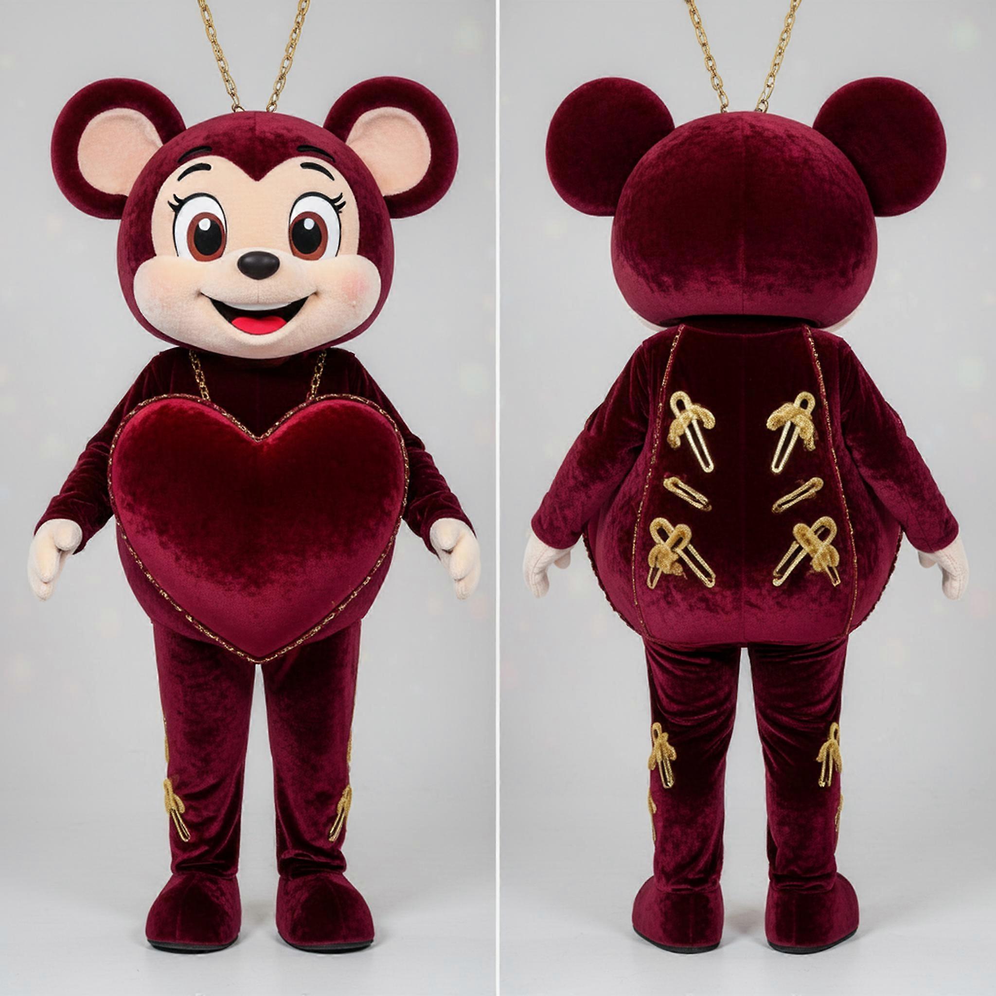 MASTICOT Maroon Heart Shaped Pendant Mascot