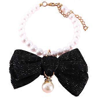 Pet Pearl Cat Collar with Decorative Bowknot Elegant Necklace 5Pcs Pack