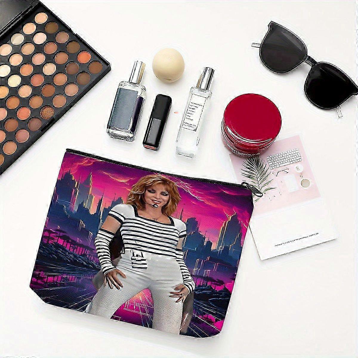 Trapezoidal Foam-Lined Cosmetic Bag