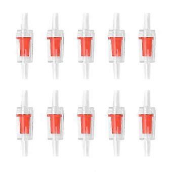 Prevents Air Pump Backflow: 10-Piece Plastic One-Way Check Valve for 4mm Aquarium Supplies | Standard Stop Valve