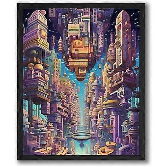 Quebra-cabeças Cidade Flutuante Futurista FL562