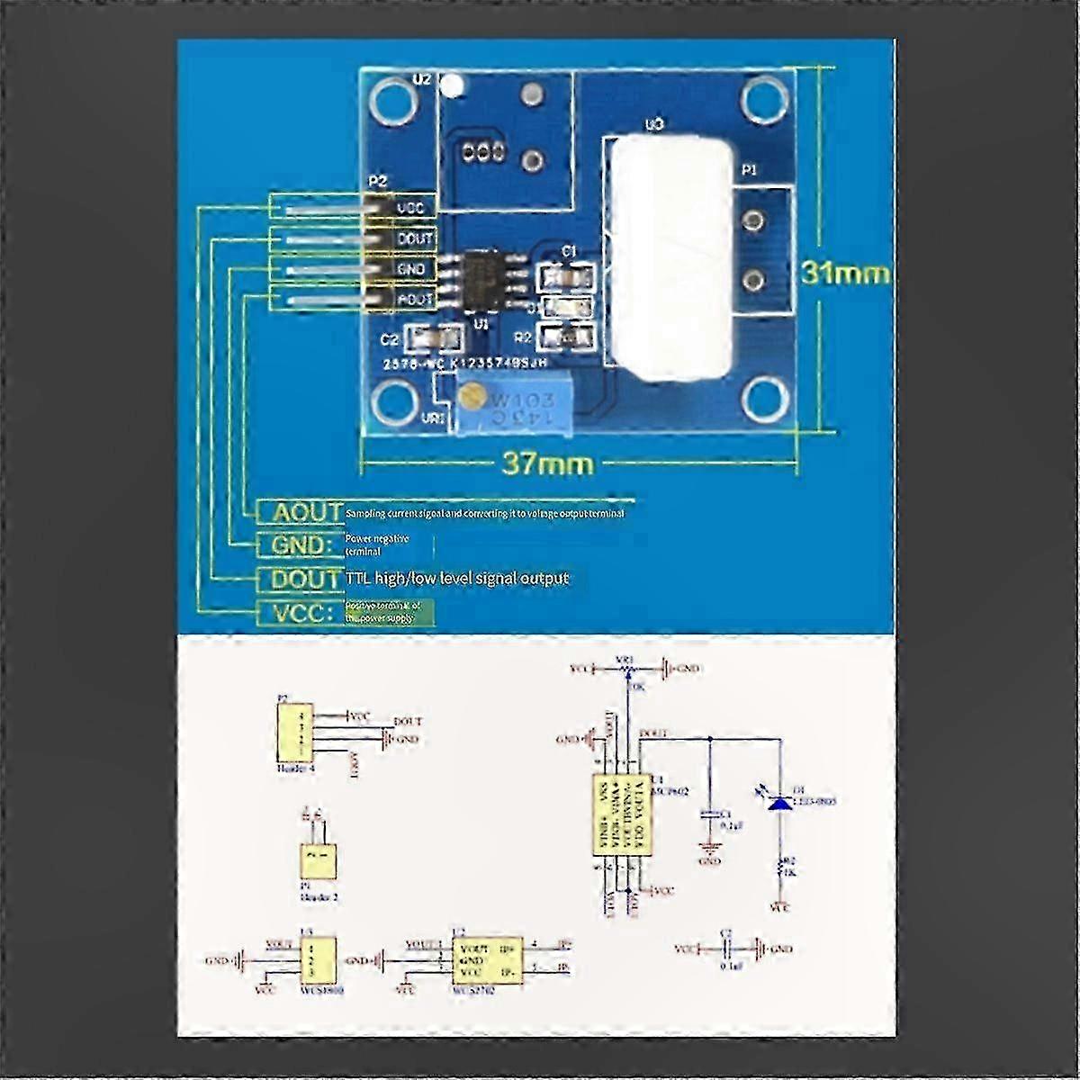 35A Hall Effect Current Sensor Module