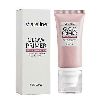 Prebase iluminadora con SPF 50, base de maquillaje hidratante, 50 g