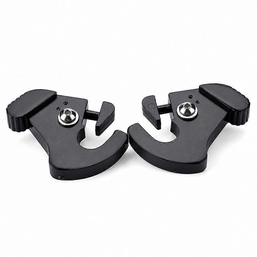 Motorcycle Backrest Brackets with Black Aluminium Hooks and Release Levers