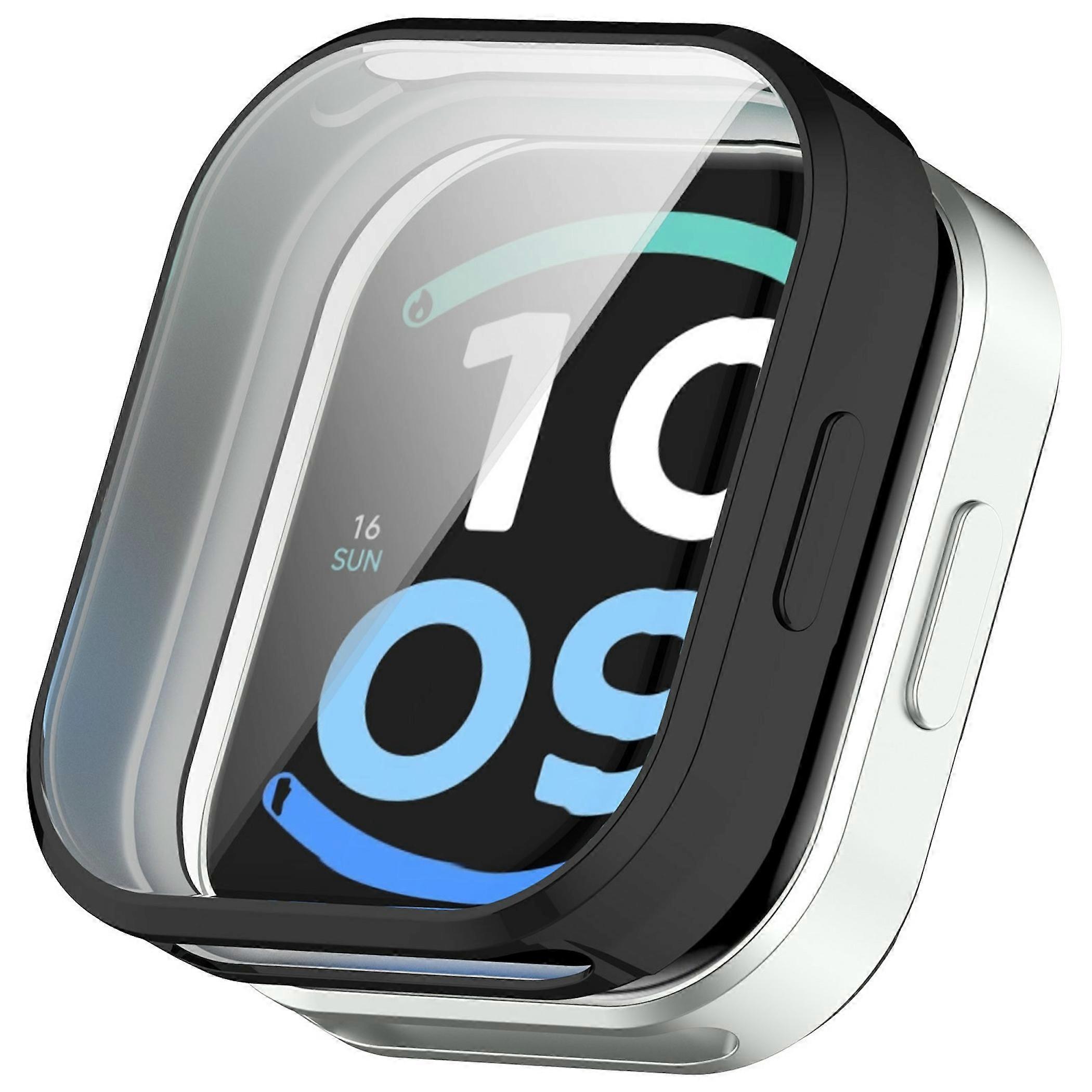 TPU case for Xiaomi Redmi Watch 6 Active smartwatch, providing full screen protection, in black.
