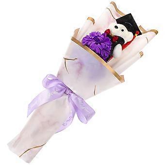 Graduation Bear Bouquet Gift for Decoration with Adorable Floral Bear Doll
