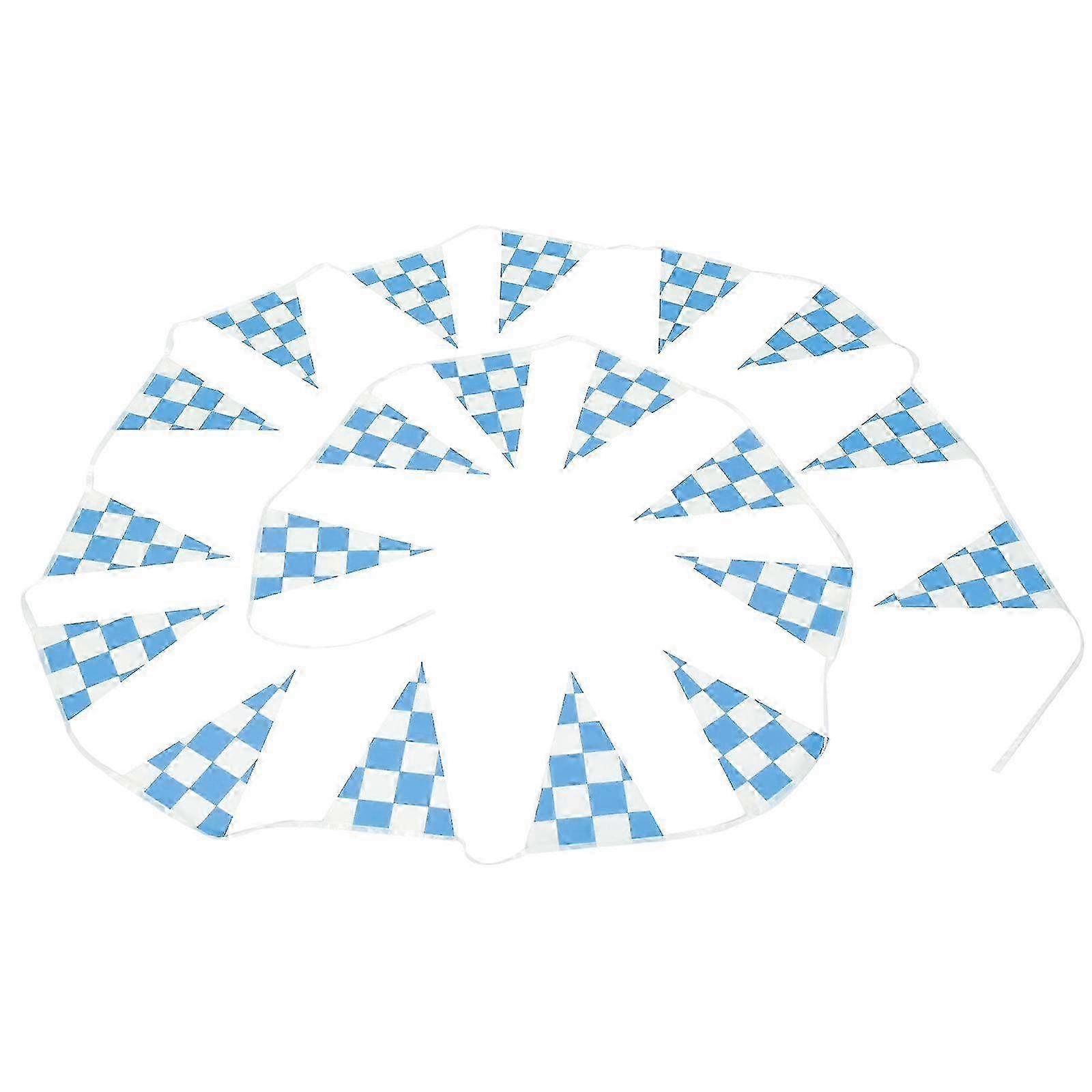 Race Car Checkered Flag Hanging Decor With 20 Small Flags
