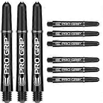 3 x Darts Schachten - 9" Totaal, Zwart, Short