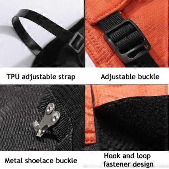 Hiking Gaiters Waterproof Leg Gaiters Warm Breathable Lining Tear‑Resistant Fabric for Snow Camping Medium Color 2