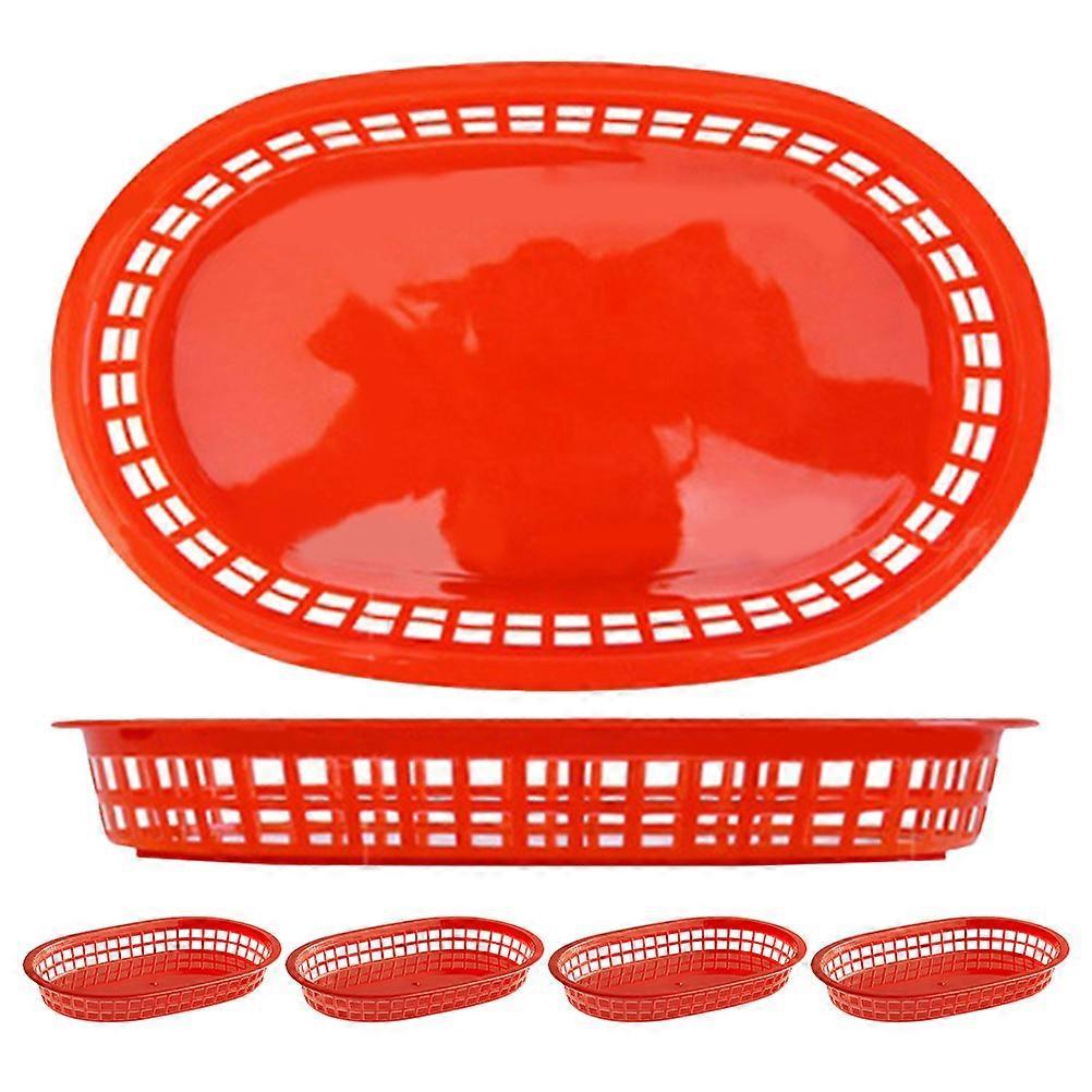 Hot Dog Baskets Fast Food Baskets compatible with Snacks Fruit Versatile Usage 6Pcs