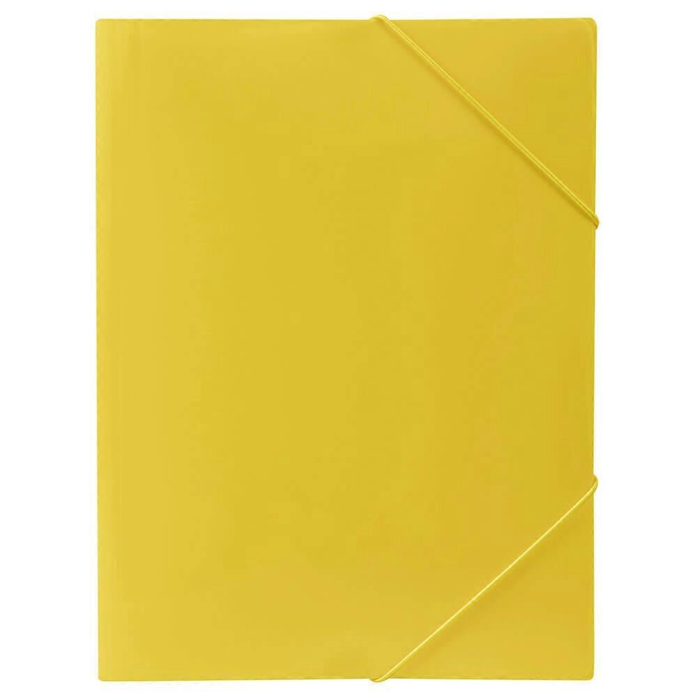 YELLOW Marbig Soft Touch Brights Document Wallet A4 Long Lasting Polypropylene