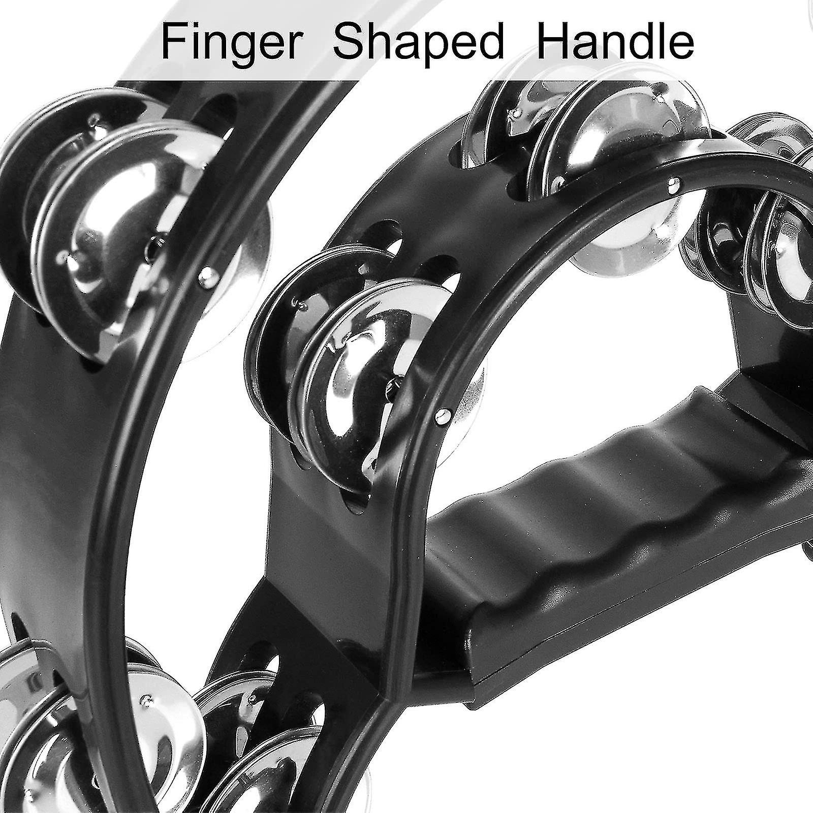 Double Half Moon Tambourine Hand Percussion Cutaway Tambourine With 