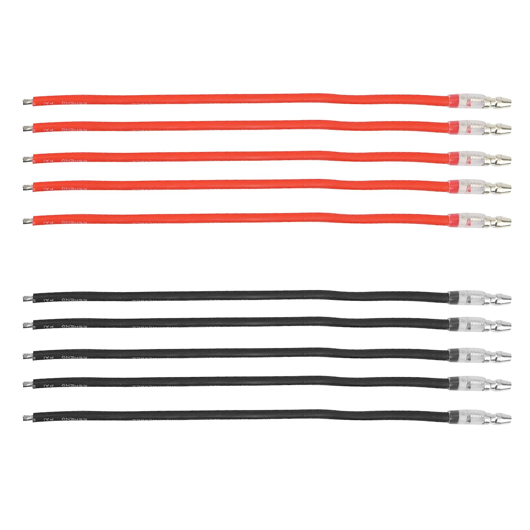 10Pcs 16AWG Silicone Wire with 4.0Mm Male Plug Length 10Cm for 380 390 540 550 775 795 Brushed Moto