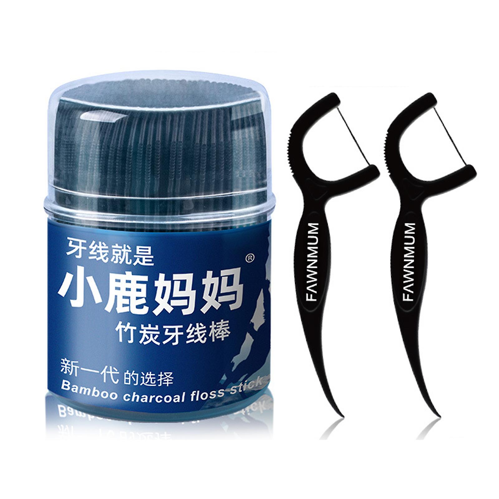 50pcs Toothpick 2-in-1 Dental Floss Picks High Toughness Interdental Brush
