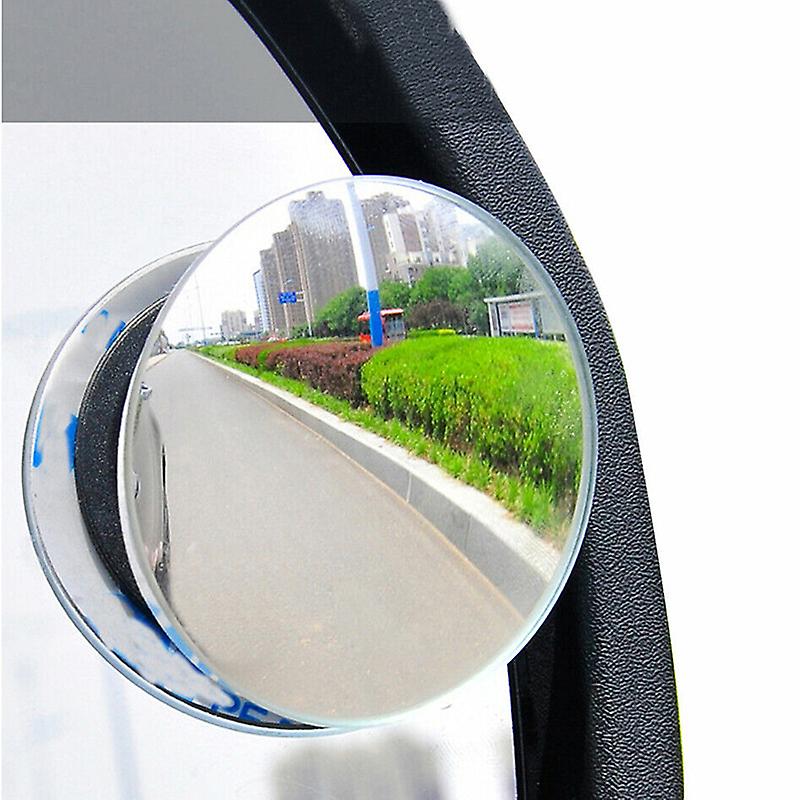 1pc/2pcs Car 360 Mirror Small Round Side Blindspot Rearview Parking Mirror Degree Framless Blind Spot Mirror Wide Angle Convex