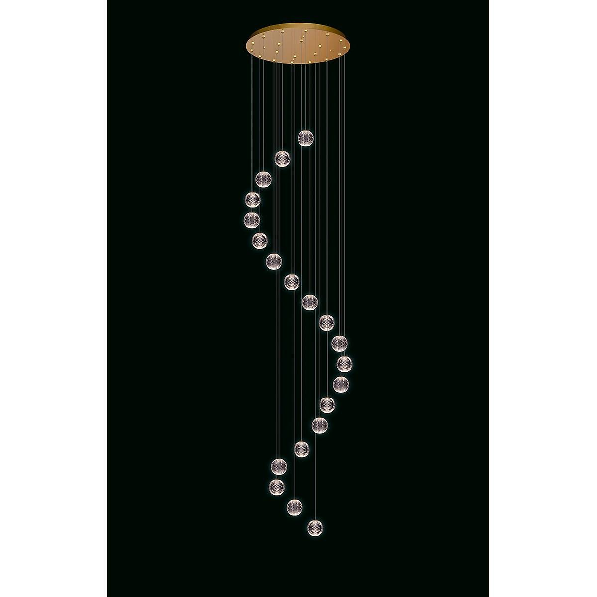 Diamante 20 LED Pendant Light Round Gold