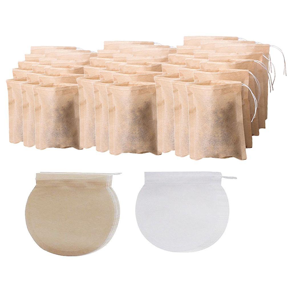 500pc Empty Teabags Drawstring Disposable String Heat Herbs Infuser Bag