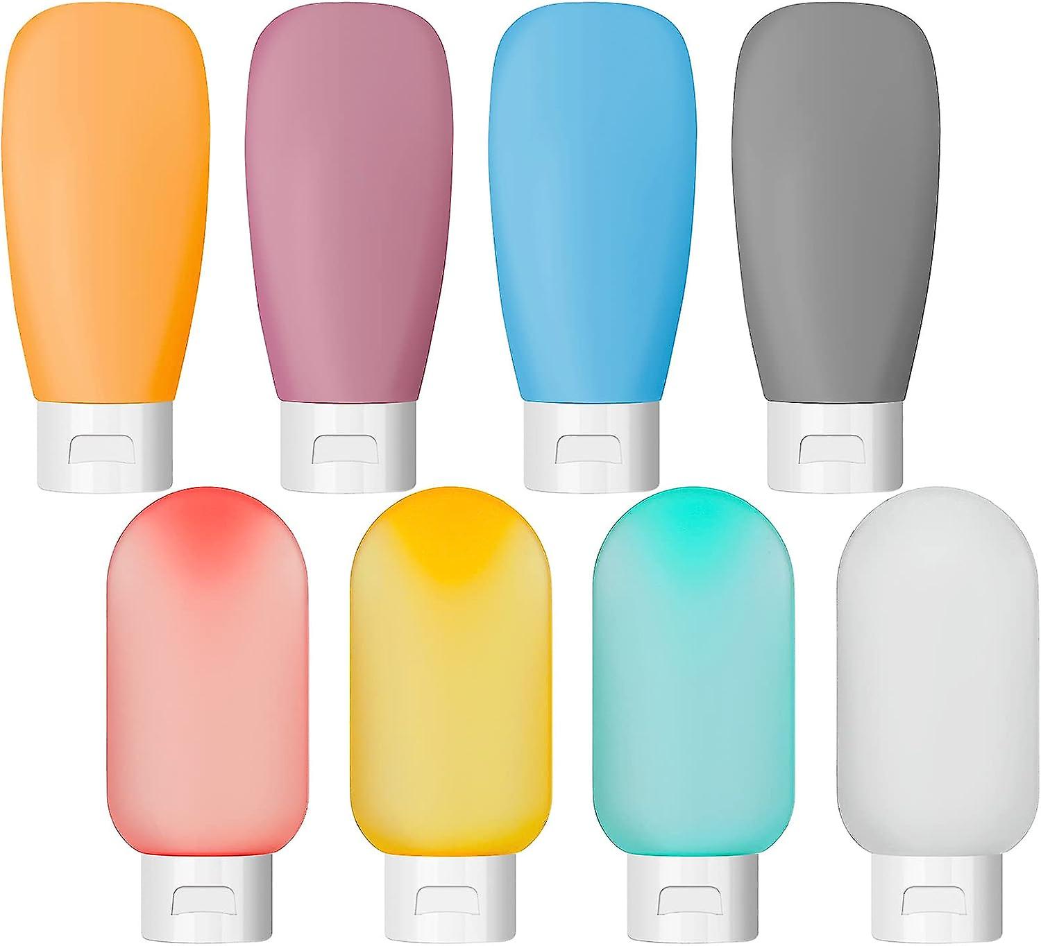 8pack Travel Bottles For Toiletries 60ml Leak Proof Refillable Travel Containers Squeezable Liquid Containers