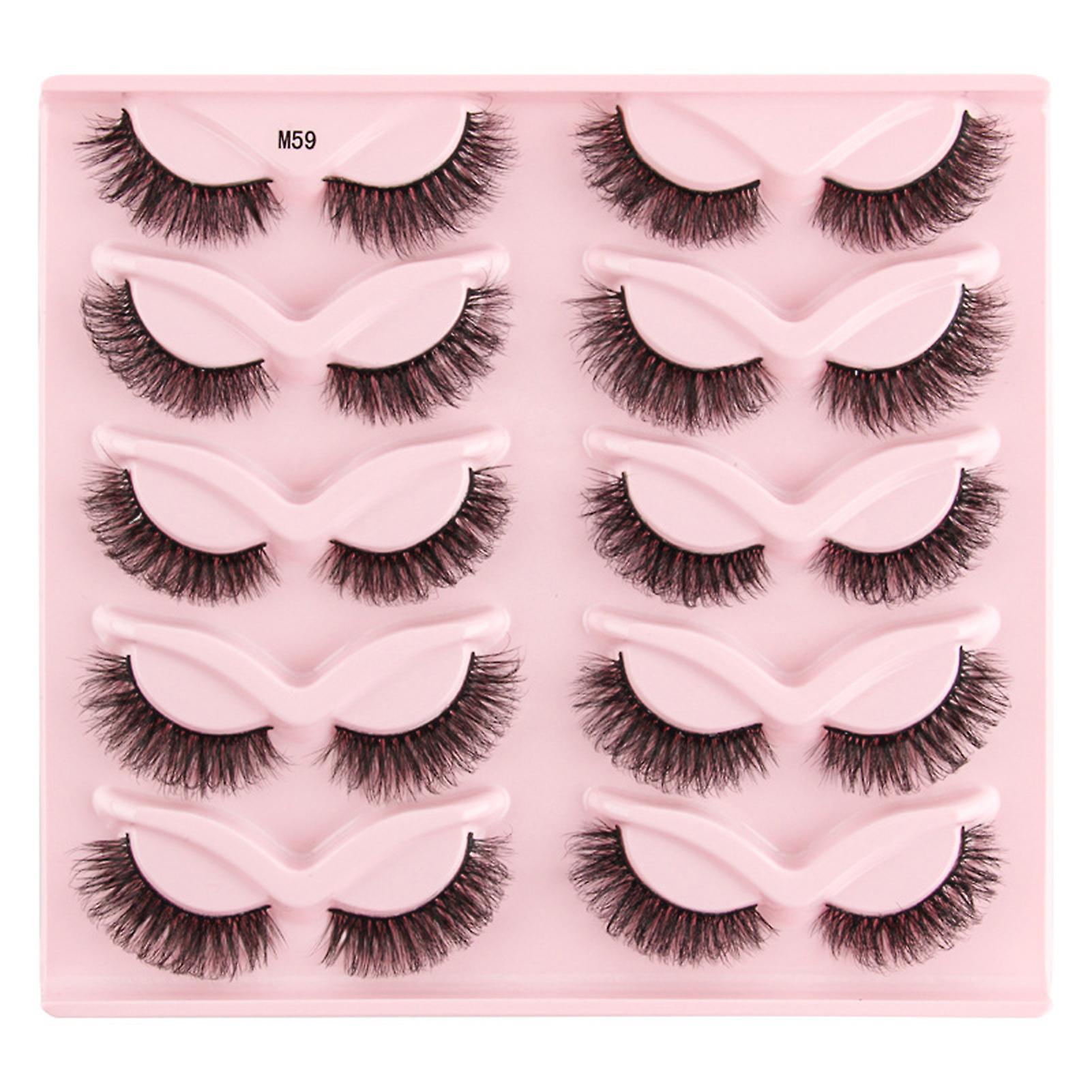 Arched Dense Artificial Eyelashes Reusable Easy To Fit Eye Shape Eyelashes
