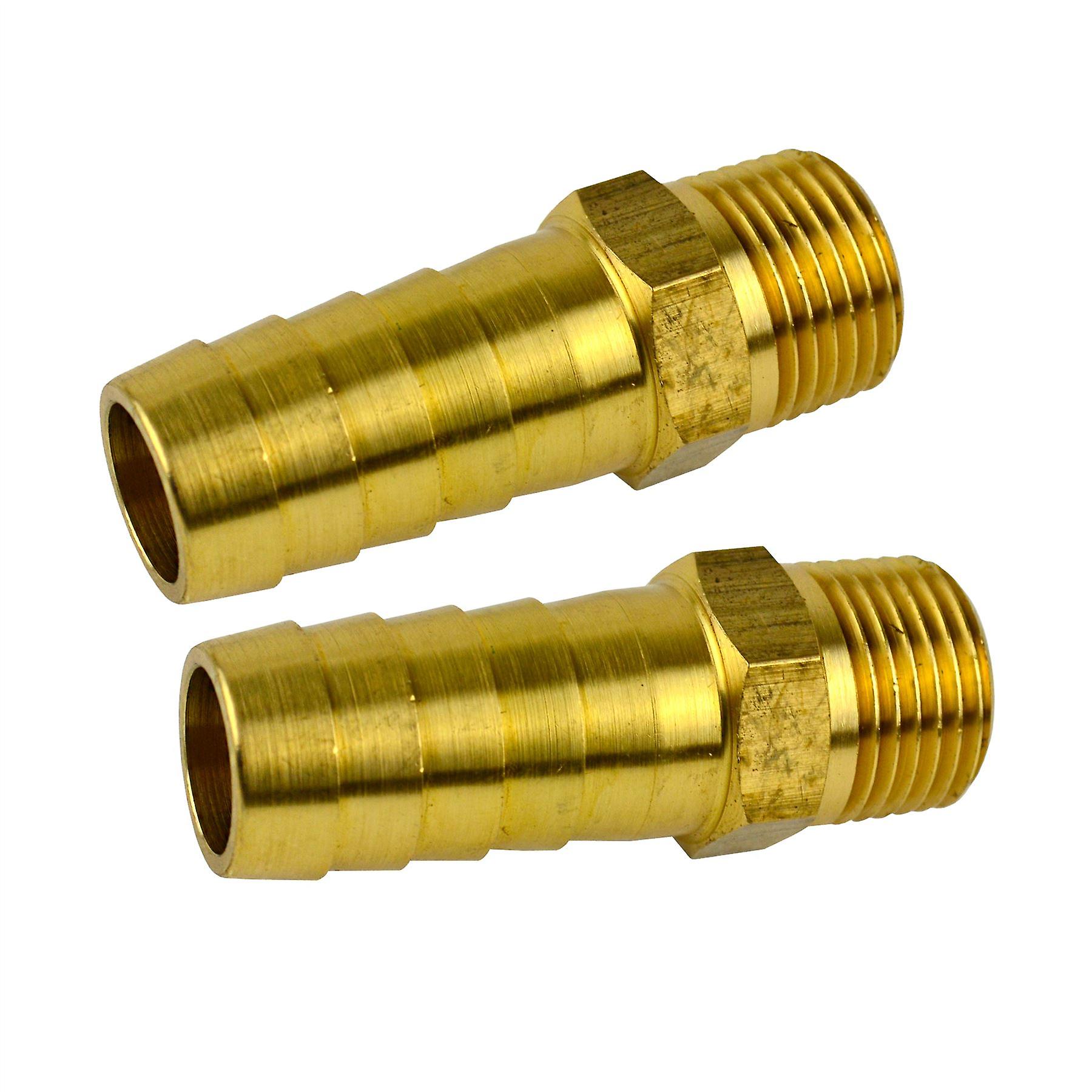 1/2" BSP Thread Hose Tail for 3/4" Pipe Air Line Fitting Hydraulic 2 PACK FT027