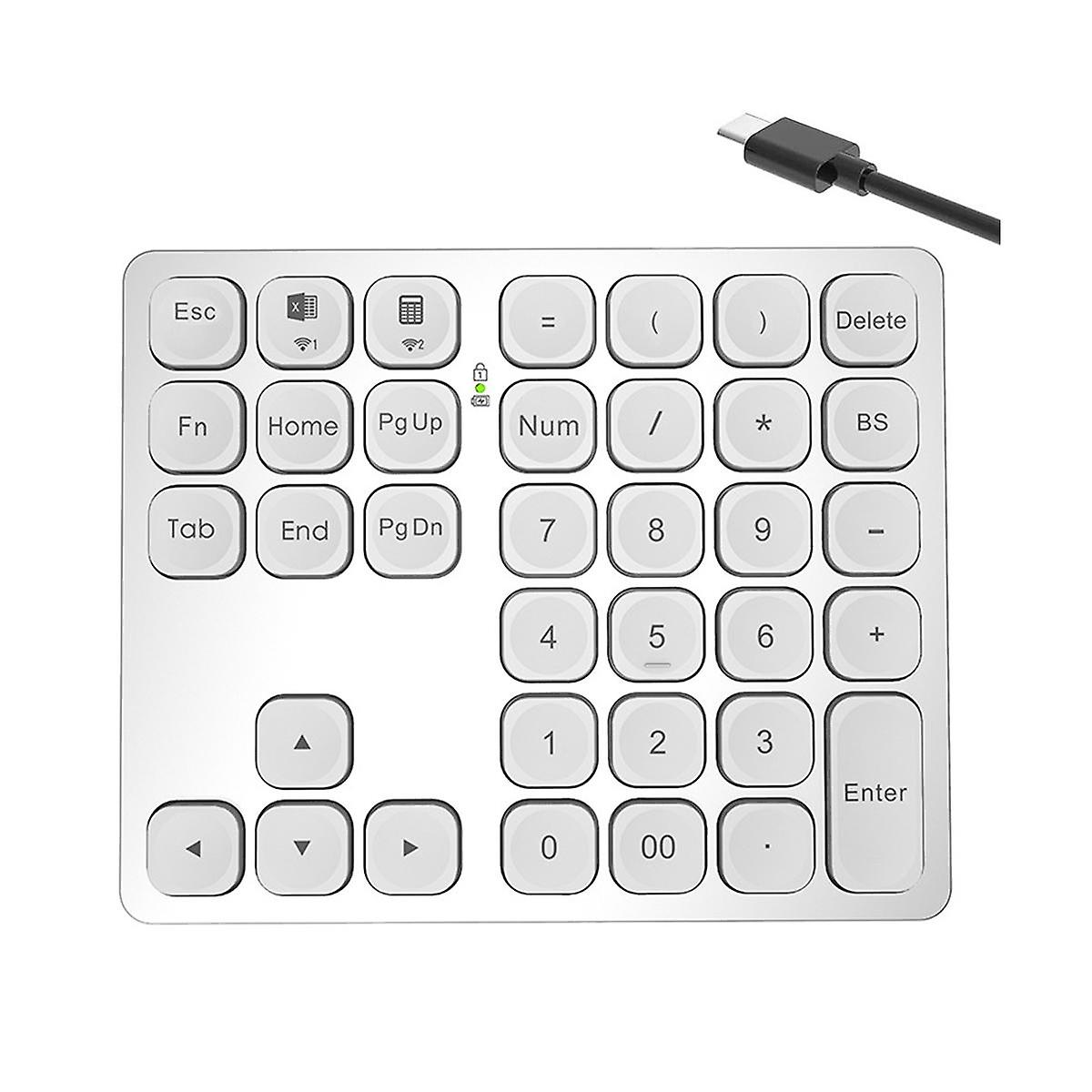 Mini Wireless Bluetooth Keyboard Phone Tablet Keyboard Bluetooth Keyboard Mouse for Android White