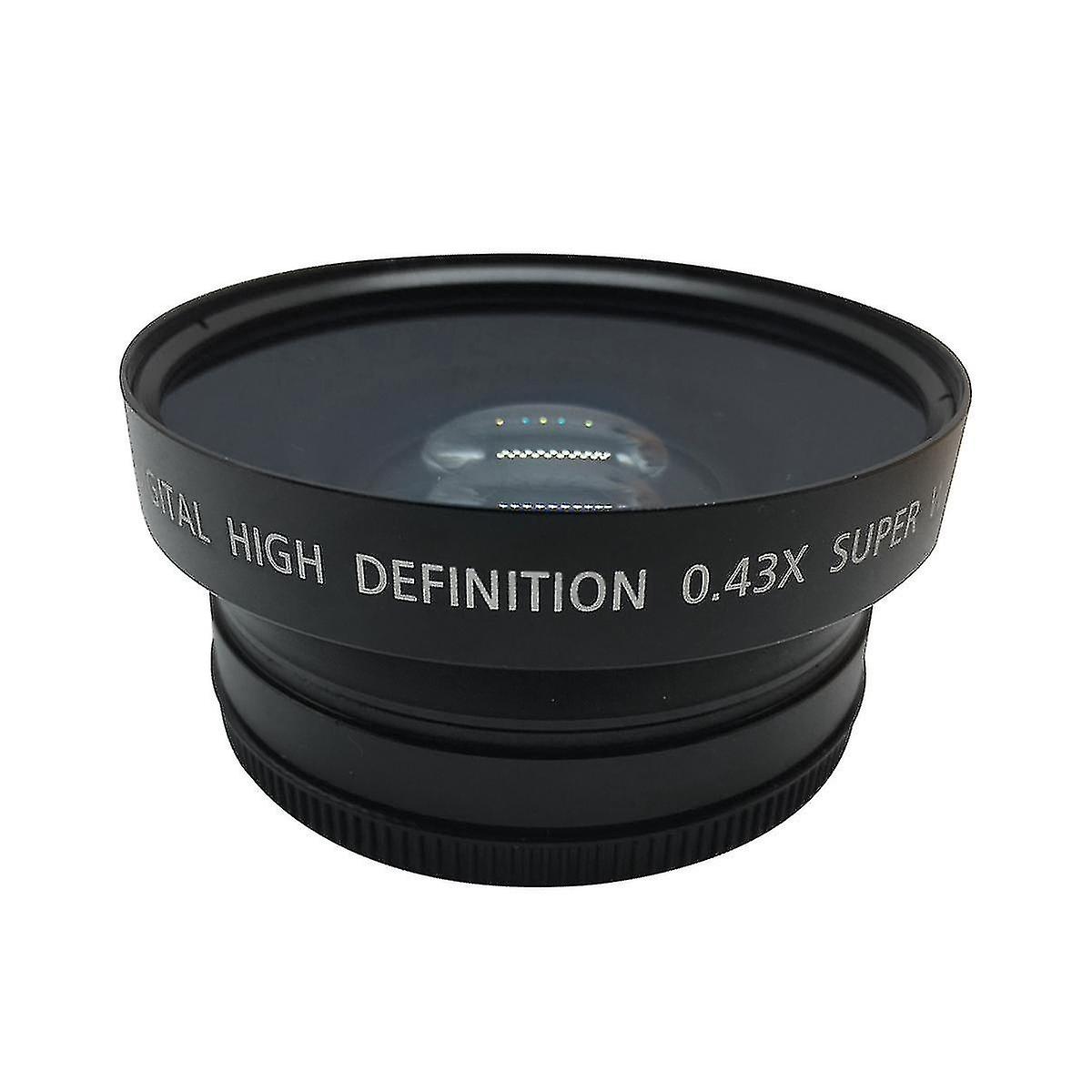 72mm 0.43x المهنية HD سوبر زاوية واسعة عدسة عدسة إضافية عدسة الكاميرا ملحقات الكاميرا