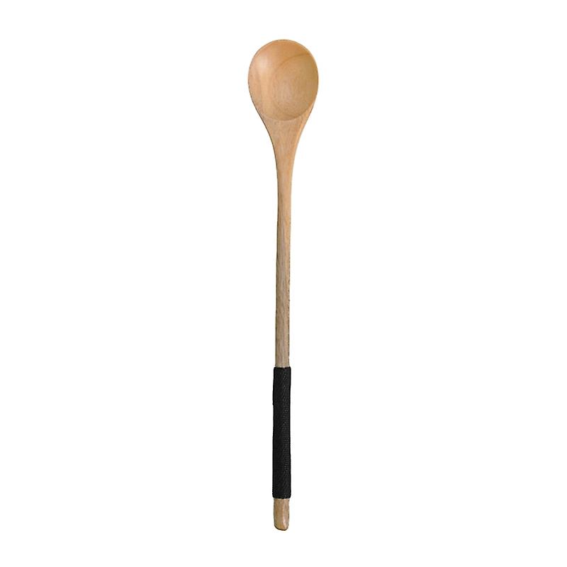 ZHOUBA Soup Scoop Long Handle Deluxe Wooden Multifunction Stirring Spoon for Kitchen