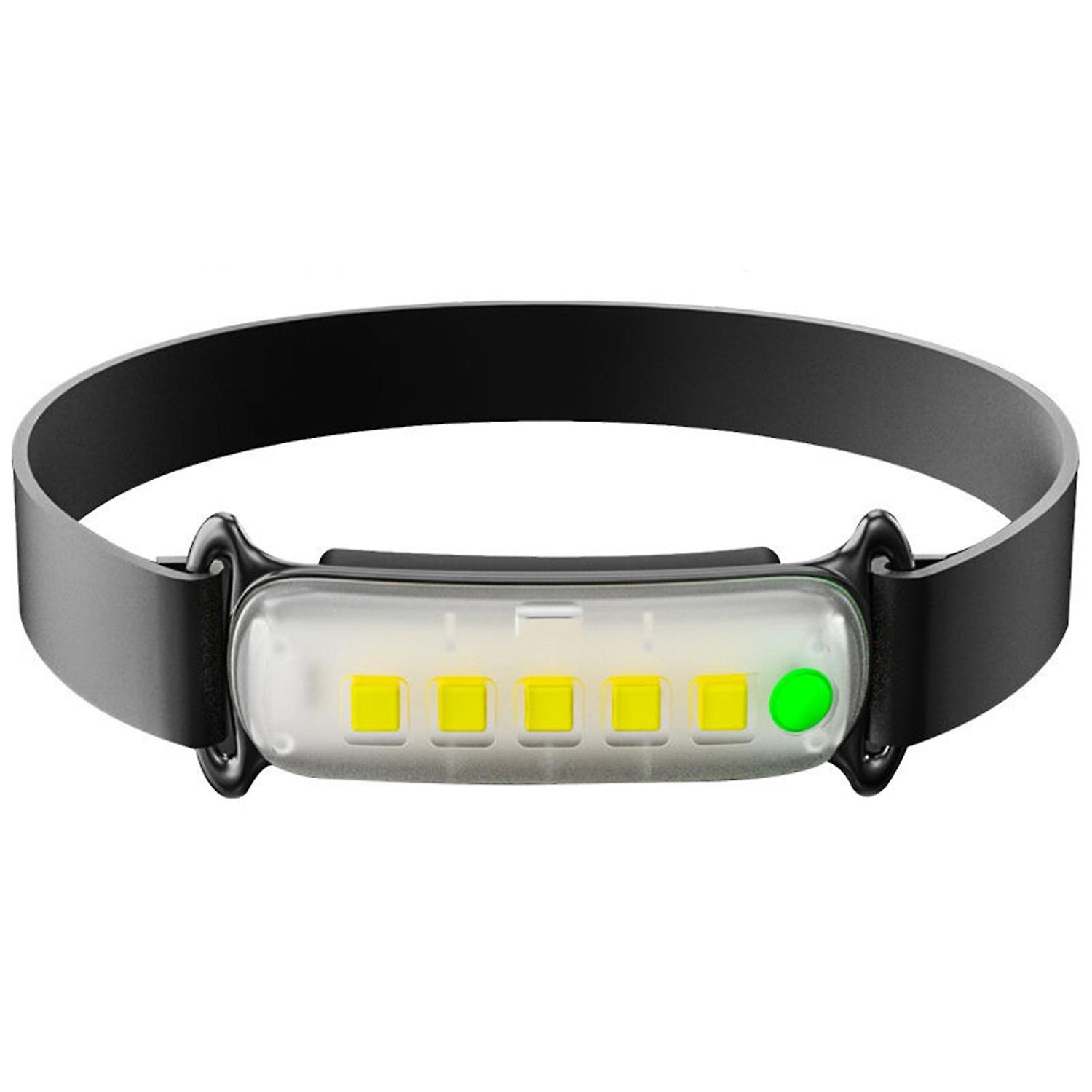 COB LED Headlamp Waterproof Portable Rechargeable 3 Modes Adjustable Illumination Multifunctional Ru