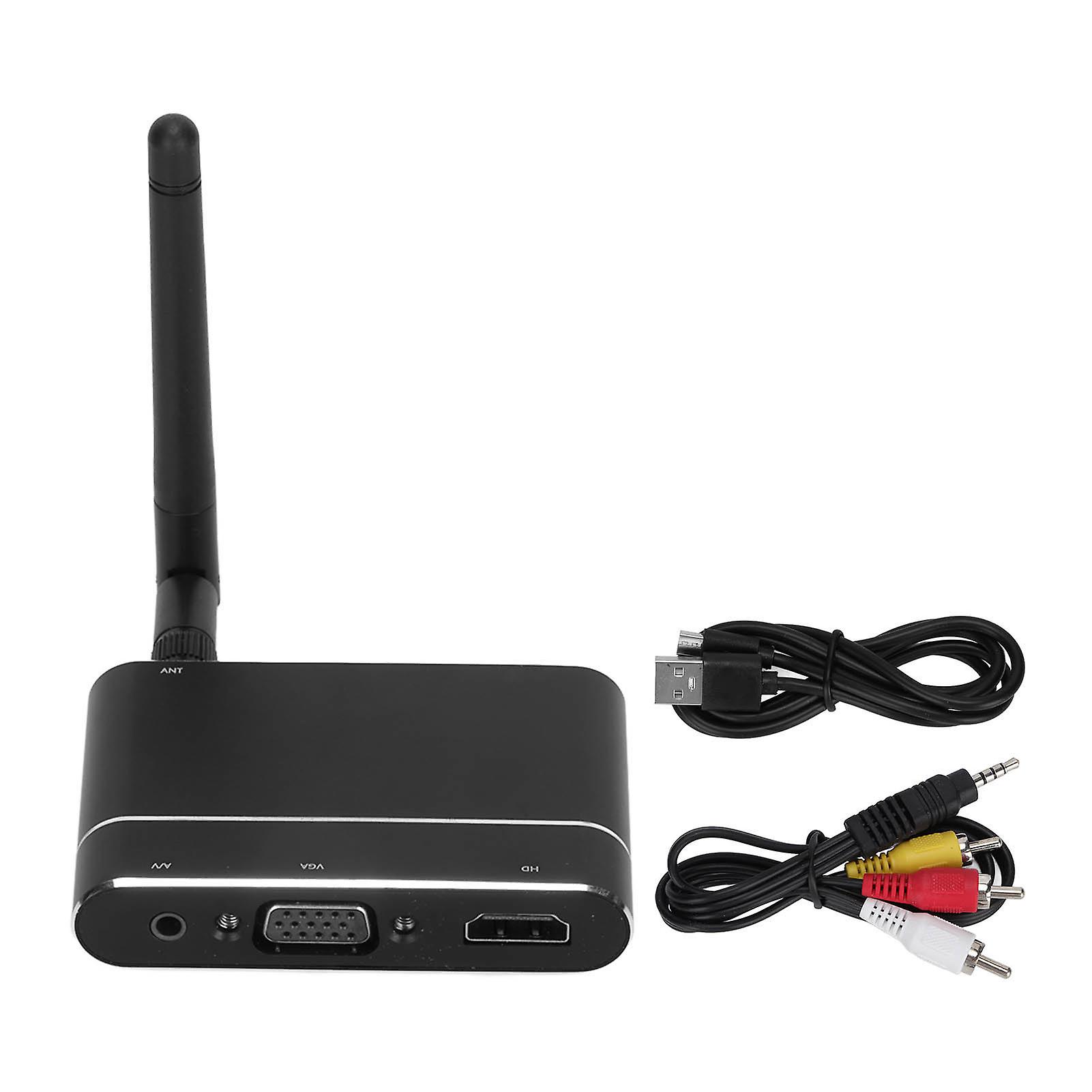 1080P Wireless Dongle HD On Screen Adapter with HDMI VGA Audio Interface for Multimedia Display Streaming Device