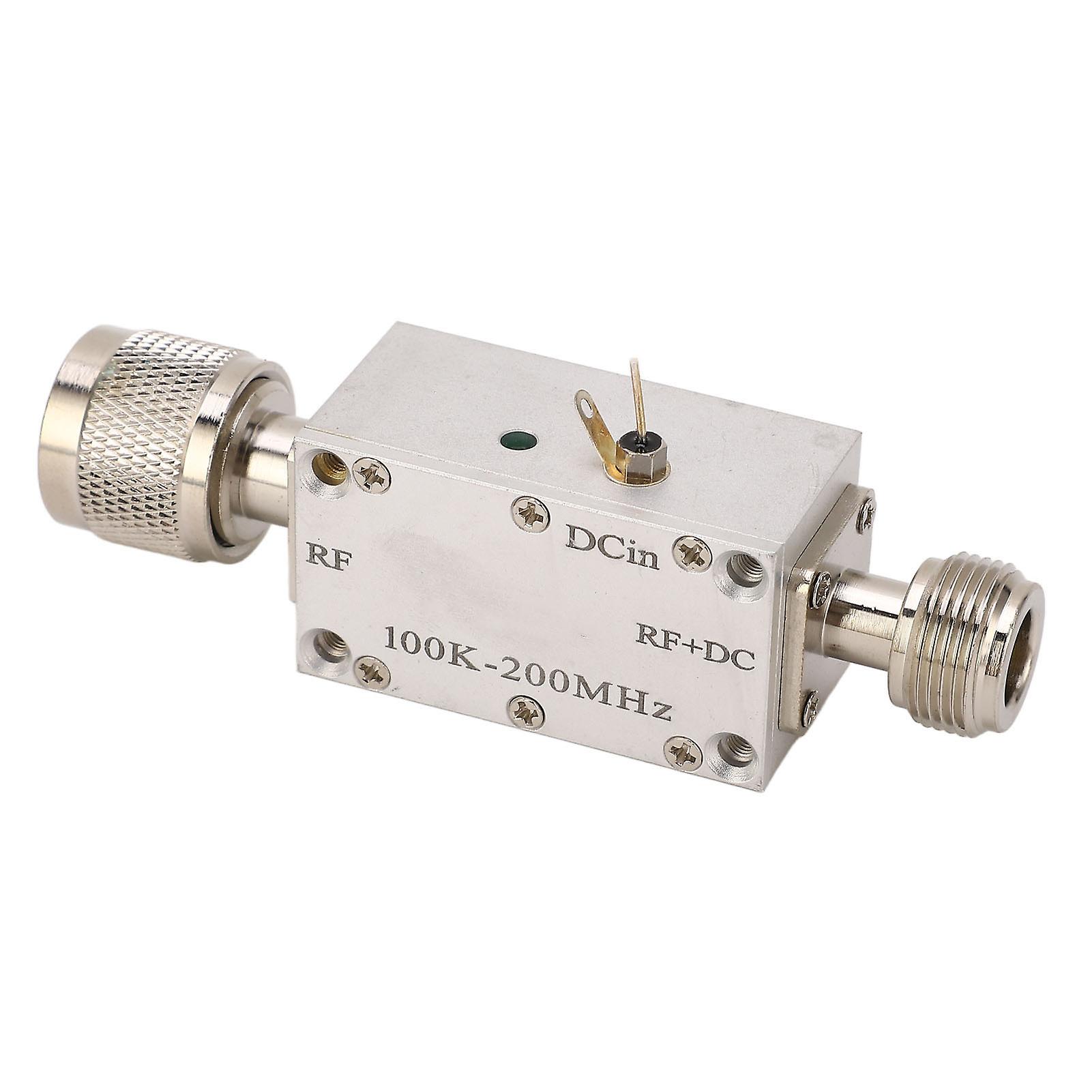 High Frequency Broadband RF Amplifier Module, Bias Tee, Coaxial Feed for Optical Modulation Drive 0.1-200 MHz, 1 A