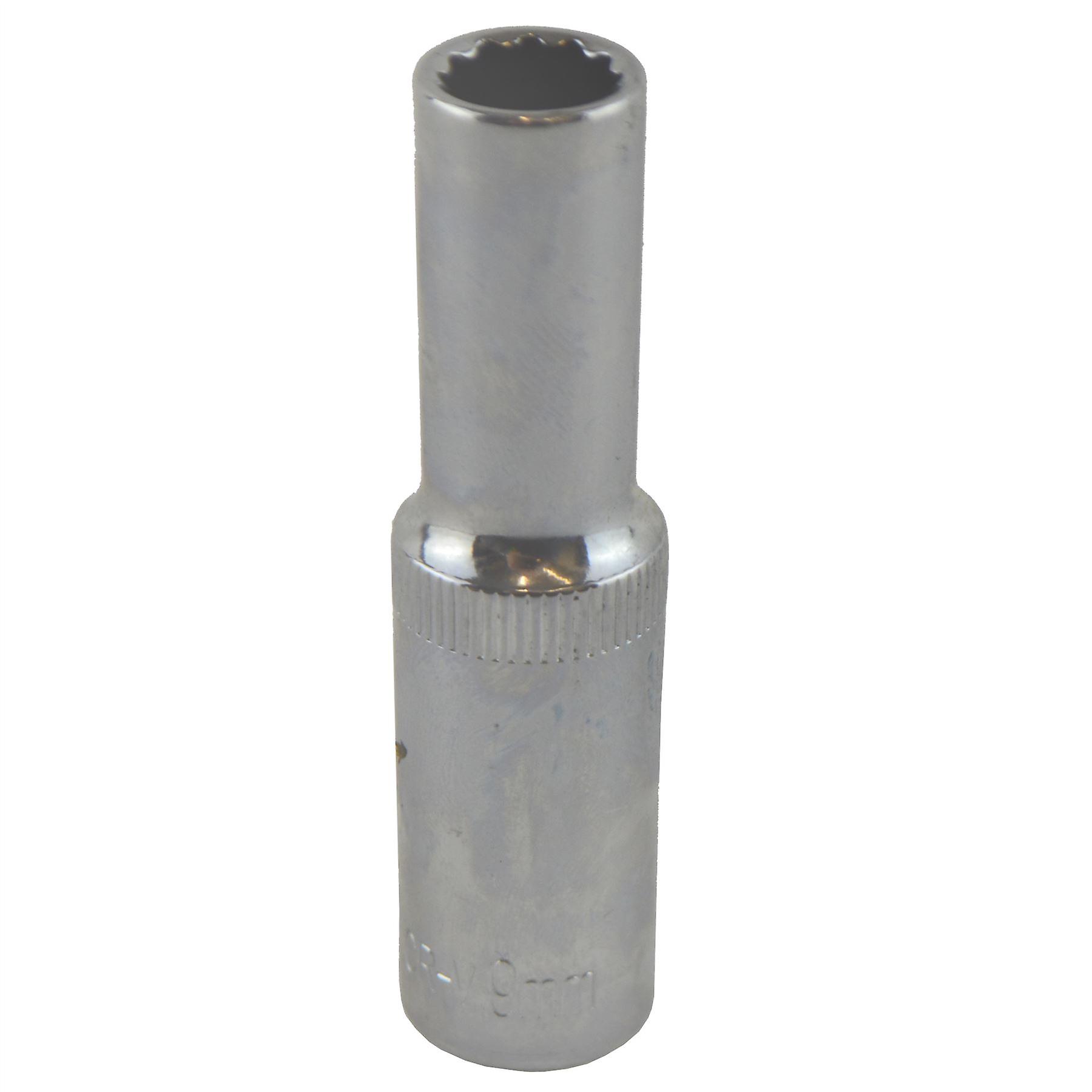 9mm 3/8" Drive Double Deep Metric Socket Double Hex / 12 Sided 