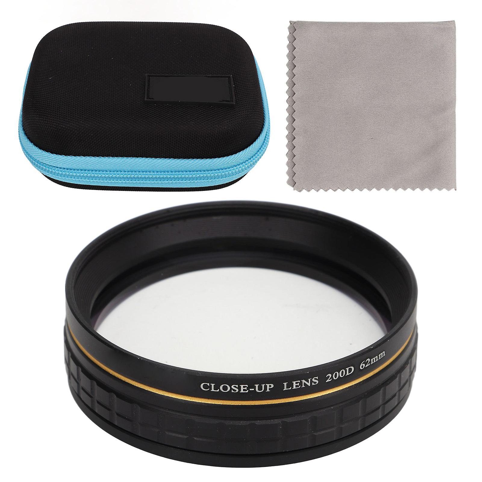 Close Up Lens Optical Glass Macro Close Up Filter for Shooting Flowers Jewelry Water Droplets 62mm