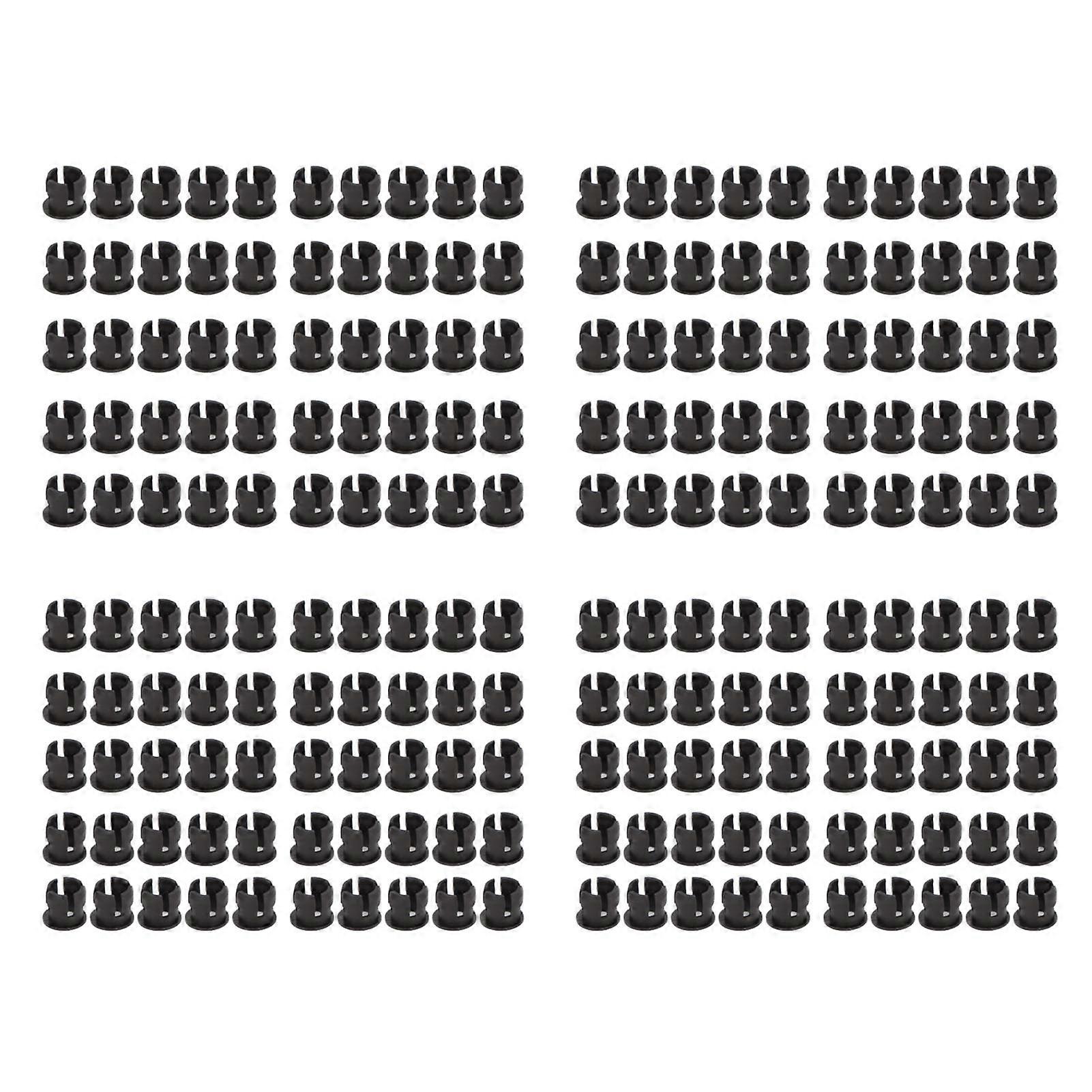 LED Holder 200 Pieces 5 mm LED Holder Flat Buckle Light Diode Clips Plastic Mounting Holder for Indicator Lights Signal Lights (Black)