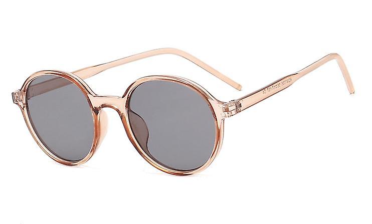 Beige Hipster Round Sunglasses Summer Nicki
