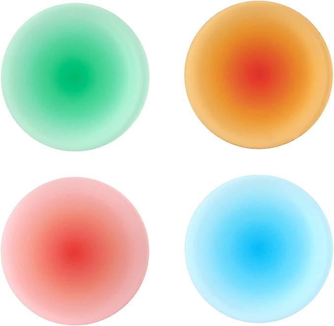 Drink Coasters Colorful Acrylic Coaster Set 4 Pcs , 3.8 Inch Round Non-Slip Table Coasters Coasters for Coffee Table
