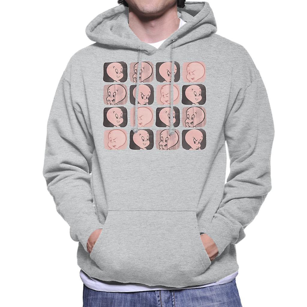 Casper The Friendly Ghost Facial Expressions Pattern Men's Hooded Sweatshirt