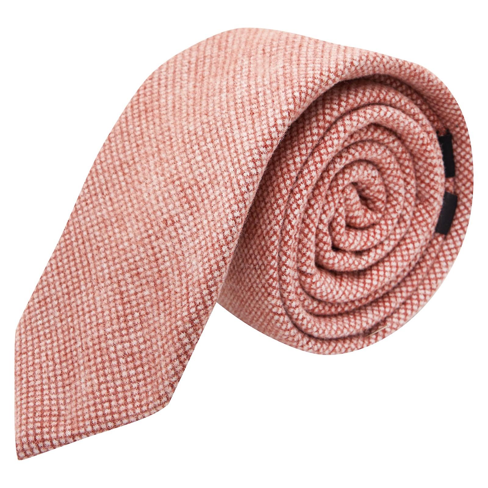 Dark Coral Waffle Tie