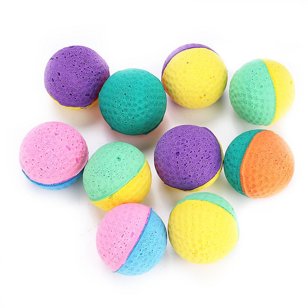 10pcs / set Colorful Pet Cat Kitten Play Toy Latex Balls