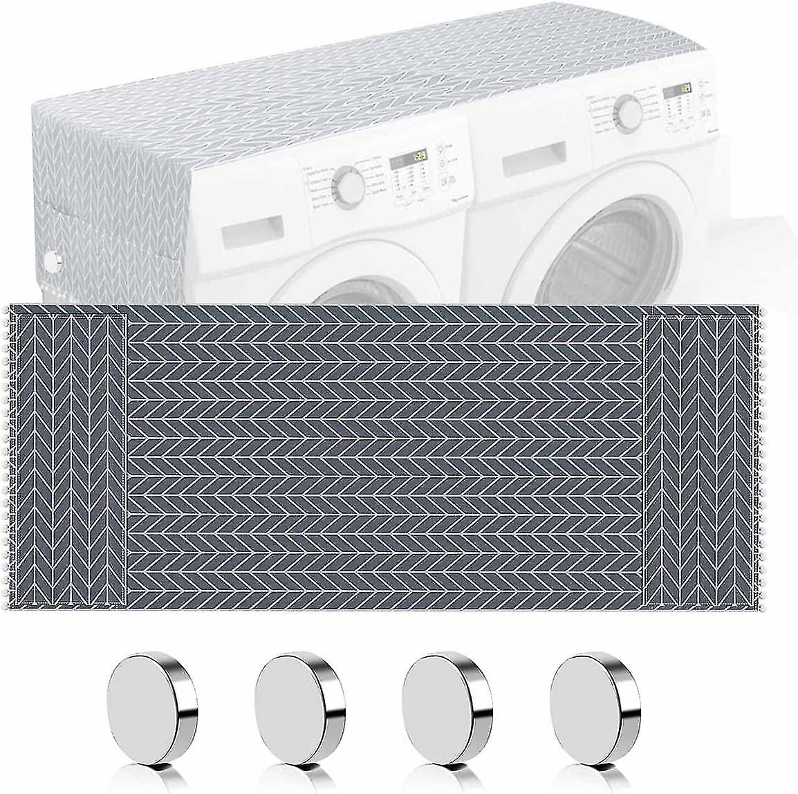 Washer and Dryer Covers for the Top, Dust-proof with Pockets