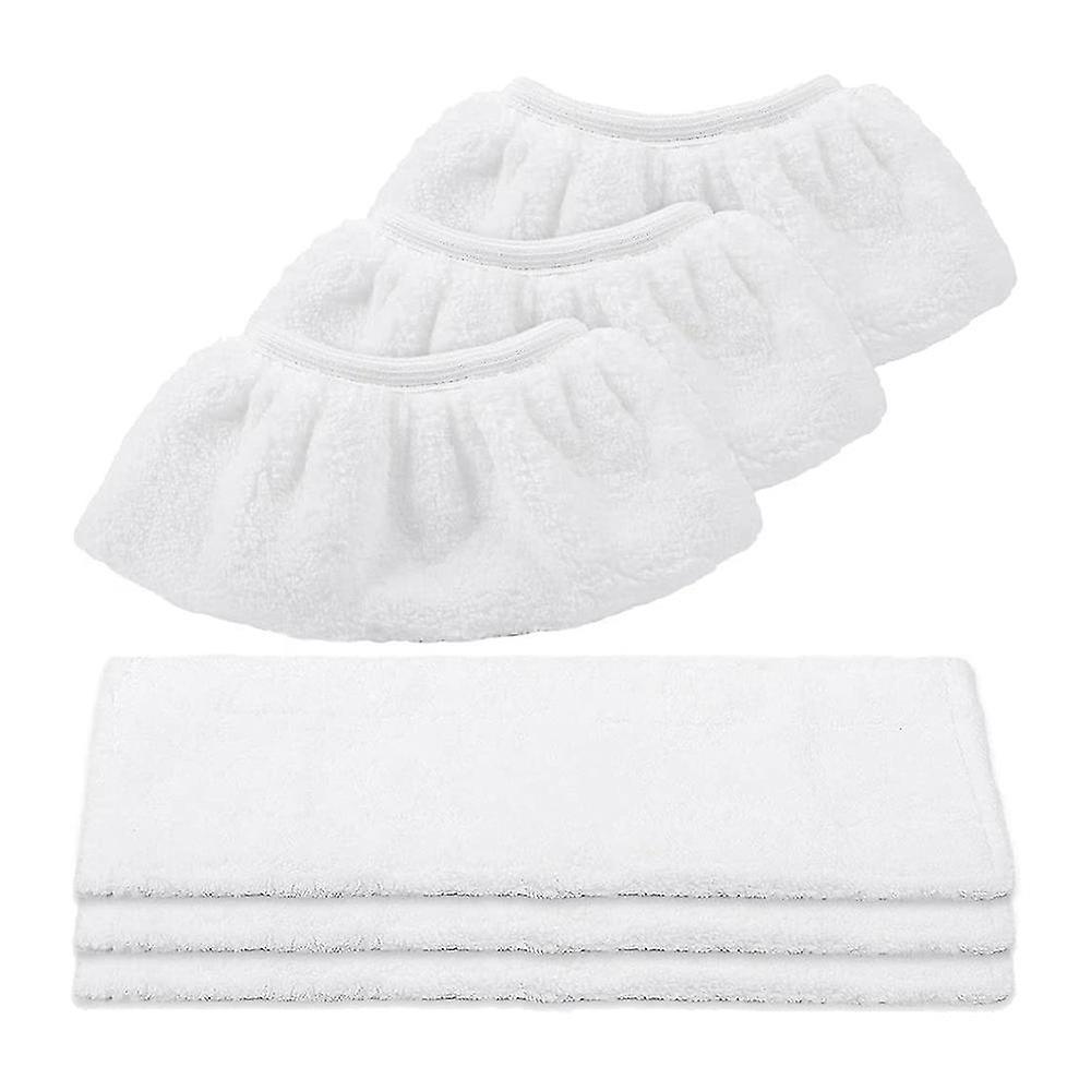 Microfiber Cloth Set Compatible For Easyfix Steam Cleaner Sc2,sc3,sc4,sc5 (3 For Floor Nozzle+3 For