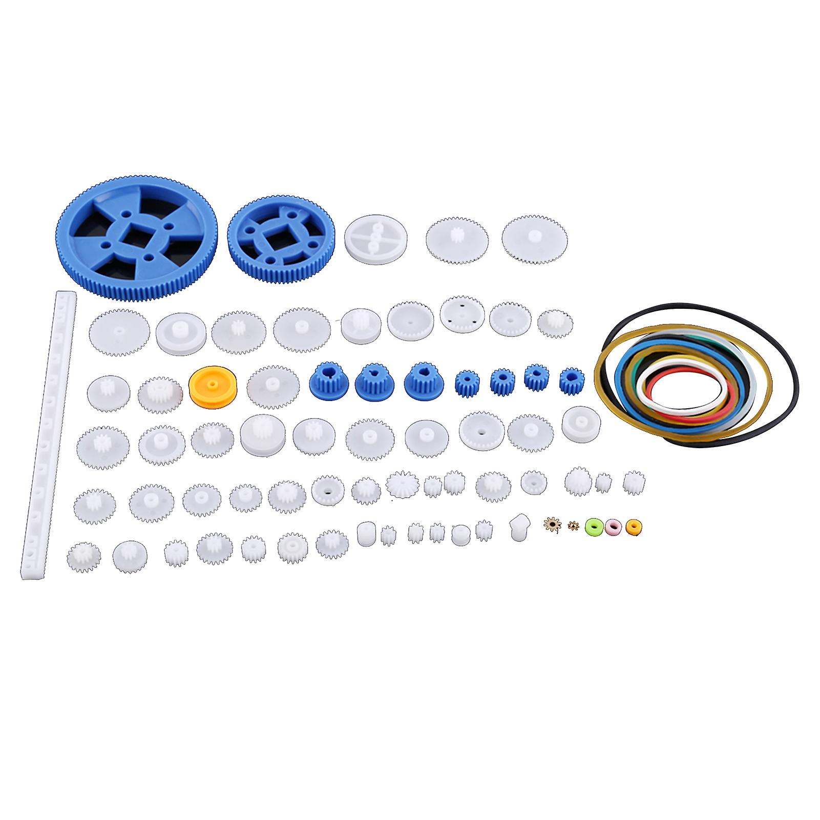 Risegun Plastic Gears Pulley Belt Worm Kits Crown Gear Set Robot Motor Toy DIY Parts(80kinds)