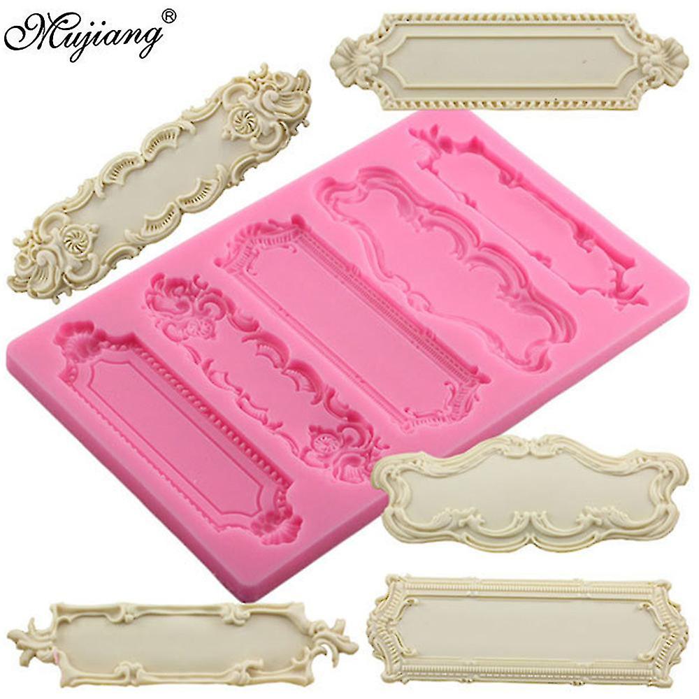 5-hole Mirror Frame Frame Modeling Cake Decoration Mold - 1pc