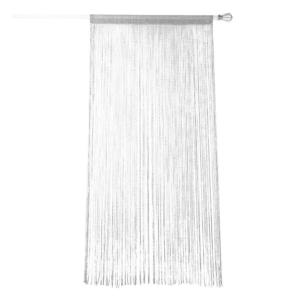 Glänsande Tofs Kedja Dörr Fönster Gardindraperi För Sovrum Kafé (Silvergrå)