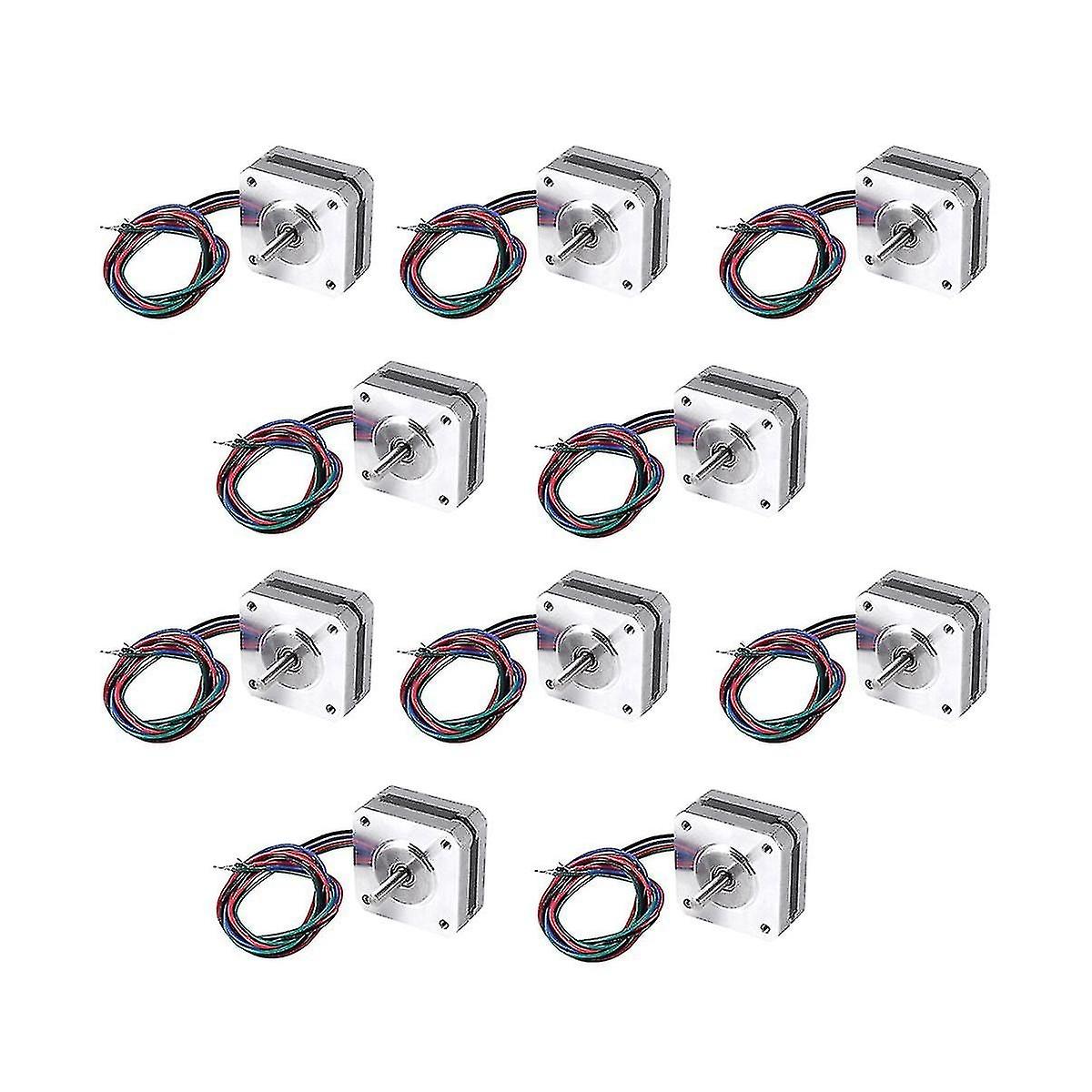 10 Pcs 17hs08-1004s 4- Nema 17 20mm 1a 13ncm(18.4oz.in) 42 Nema 17 Stepper For Diy 3d Pri